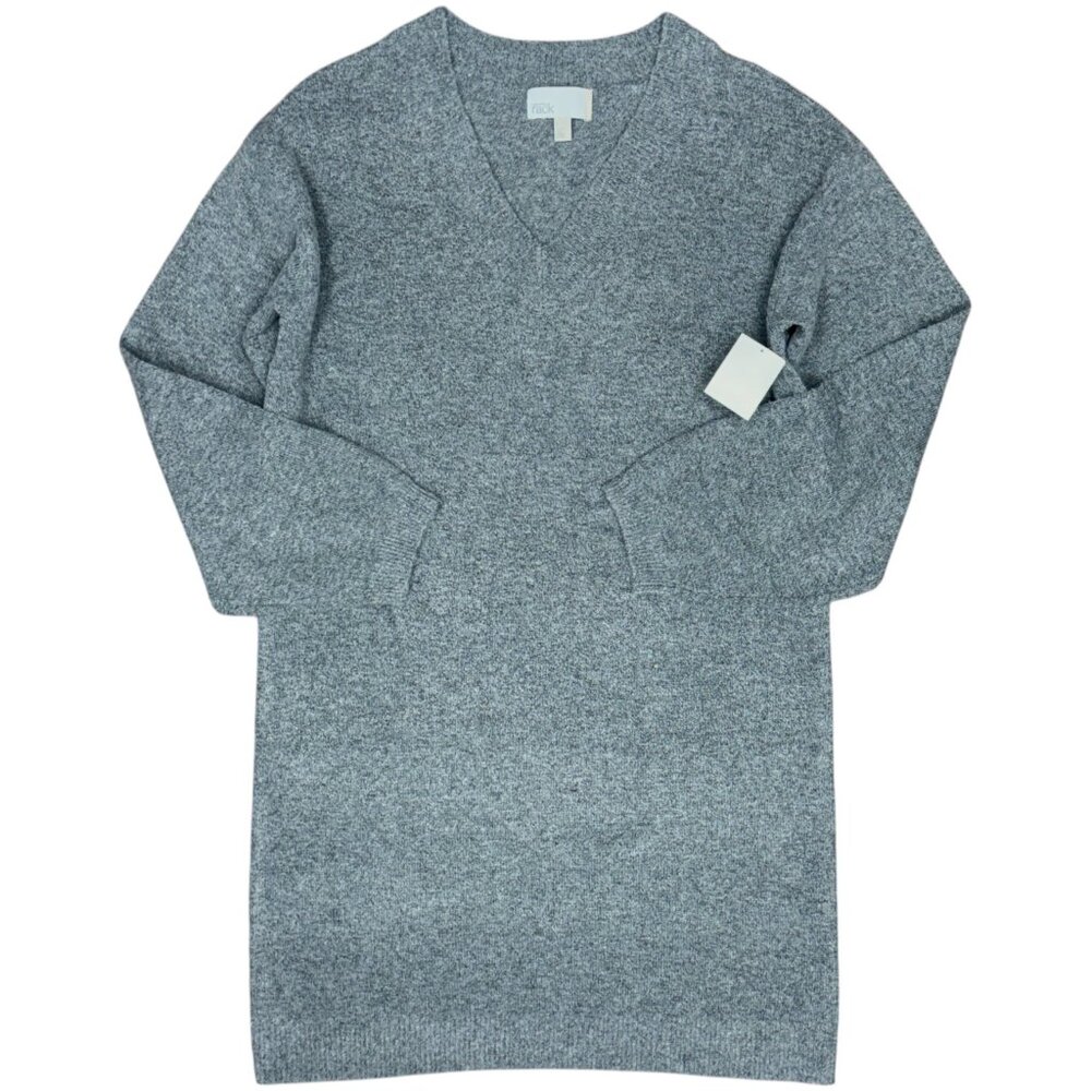 NORDSTROM Women’s NEW Sweater Dress V-Neck Gray | Size S